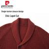 Pierre Cardin Men's 100% Wool Thick Knitted Cardigan
