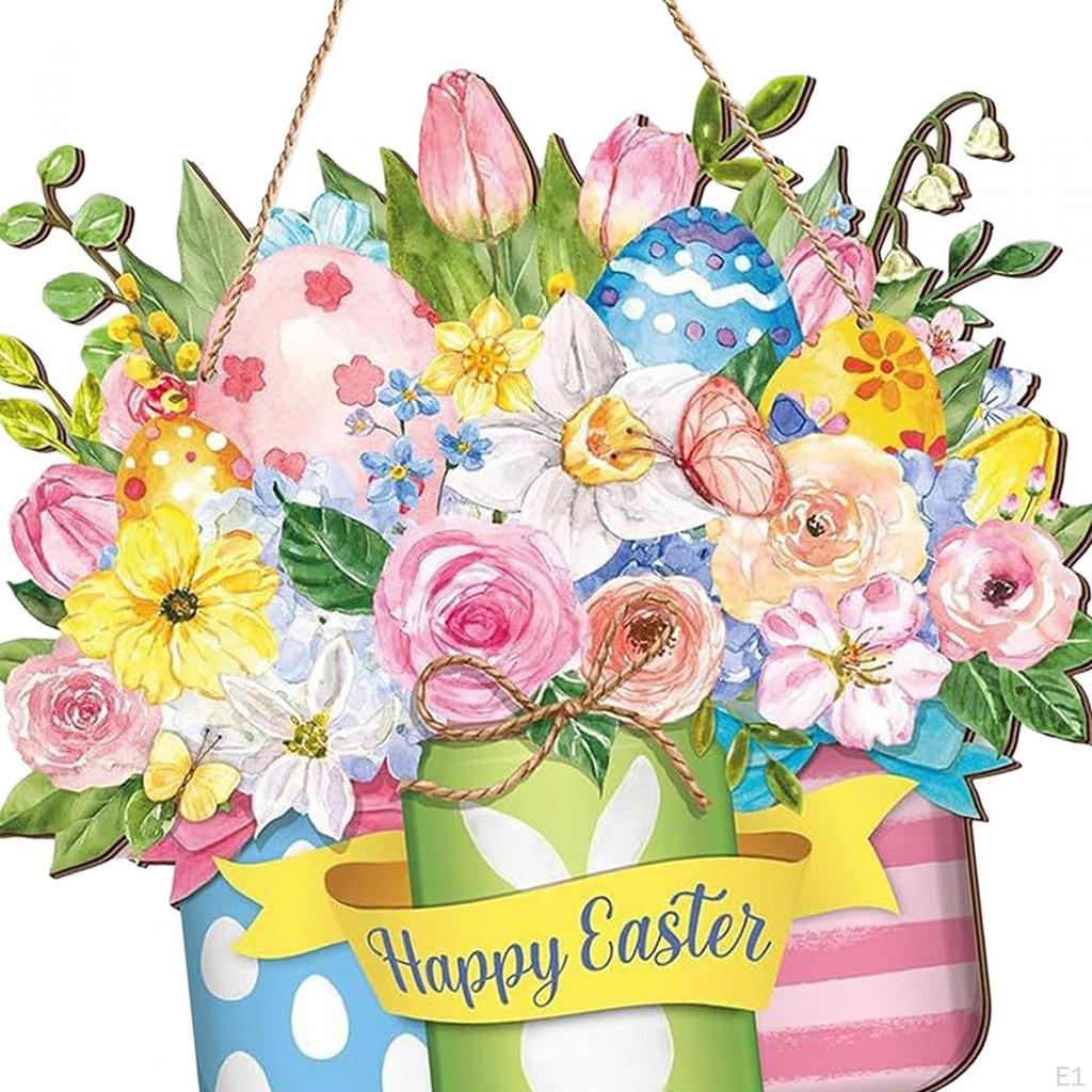 Easter Flower Door Sign Welcome Front Rustic Photography Props Spring Summer