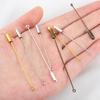 20pcs/lot 50/70mm Stick Metal Brooch Base Pin Safety Stopper Needle for DIY Lapel Badges Hat Jewelry Making Accessories Supplies