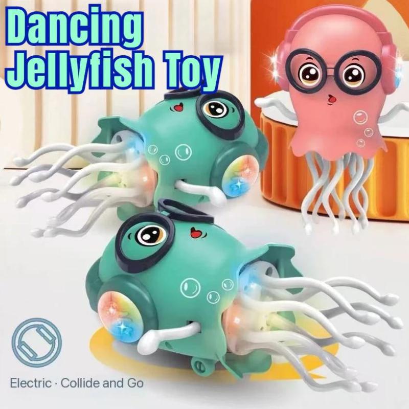 Dancing Jelly Fish Toy Smart Tentacle Explorer With Led Lights Music Automatic Obstacle Sensor Toy