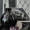 Gothic Double Hoop Earrings with Pendant for Women in Punk Style Zinc Alloy