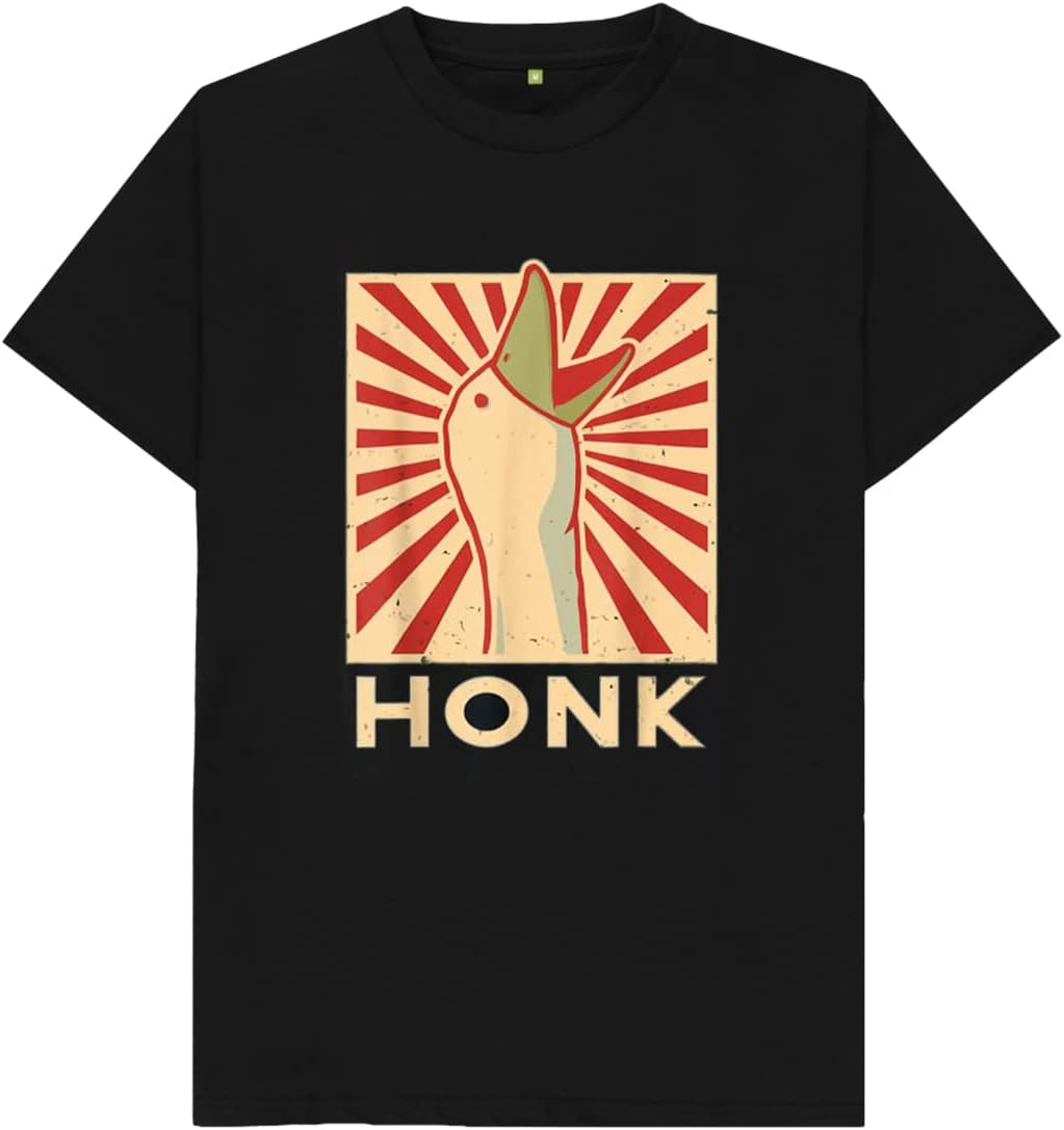 Honk Goose Funny Duck Kids Womens Mens T Shirt XL чёрный