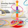 Ring Toss Game Colorful Rainbow Stackable Rings Parent Interactive Educational Toy For Indoor Play