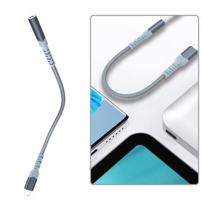 Type C To 3.5mm AUX Cable Adapter Headphones Connector Line Durable and Portable Nylon Wire