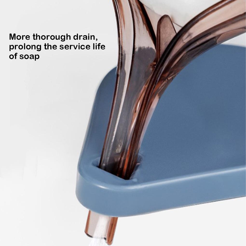 Office Sponge Holder with Sucker Nail-free Puncture-free Suction Cup Self-draining Dish Shower Sink Sponges Tray Organizer