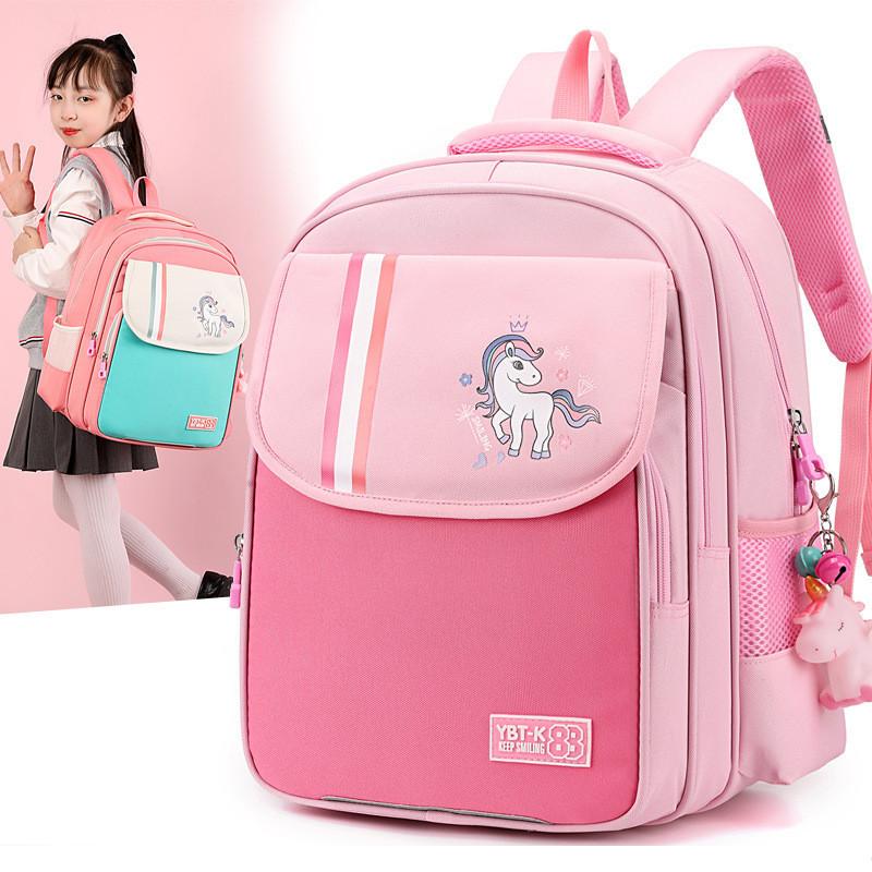 Cute Spacious School Backpack For Boys And Girls Oxford Fabric Patterned Bag