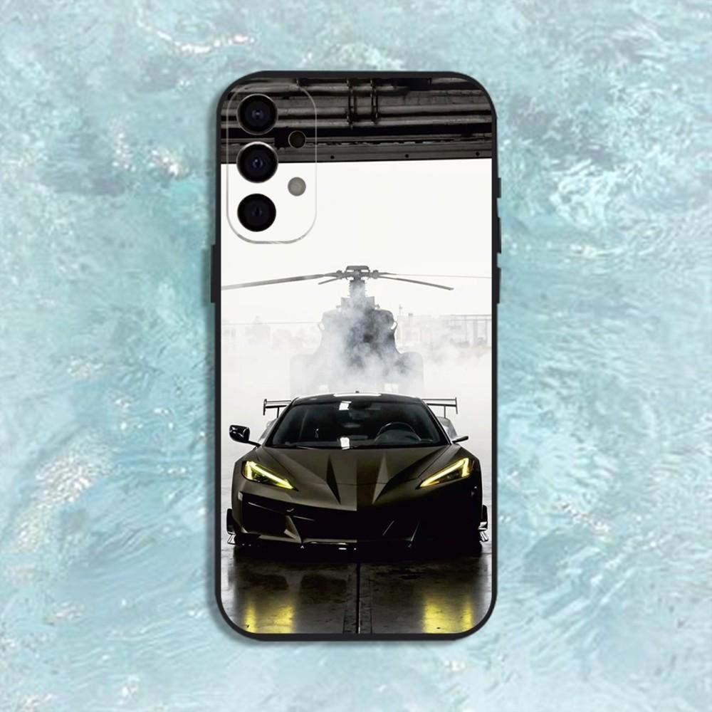 Fashion Car Cool C-Corvette Phone Case For Samsung S25,S24,S21,S22,S23,S30,Ultra,S20,Plus,Fe,Lite,Note,10,9,5G Black Cover