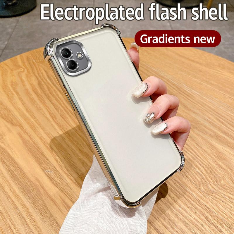 

For Samsung A04 Case Galaxy A04e Cover Galaxy F04 M04 M13 5G A04 Phone Case Bumper Shockproof Protect Cover Clear electroplate For Galaxy M13 5G