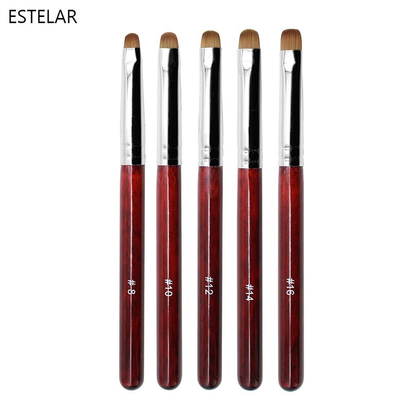 5pcs French Nail Art Brush Dual End Nail Art Dotting Pen Acrylic Drawing Rhinestone Gel Painting Manicure Tool for Beginner 8-16