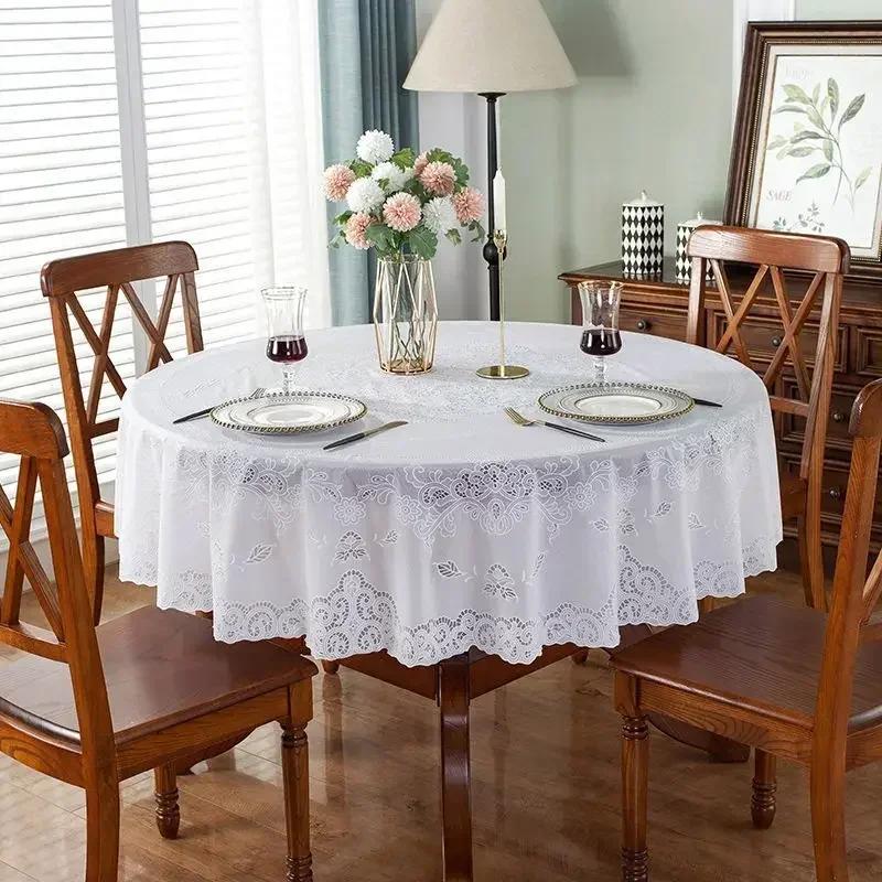 Ronde PVC Waterdichte Oliebestendige Tafelkleed Hotel Restaurant Koffie Thee Tafelmat Makkelijk Schoon te Maken Beschermhoes 180cm  diameter