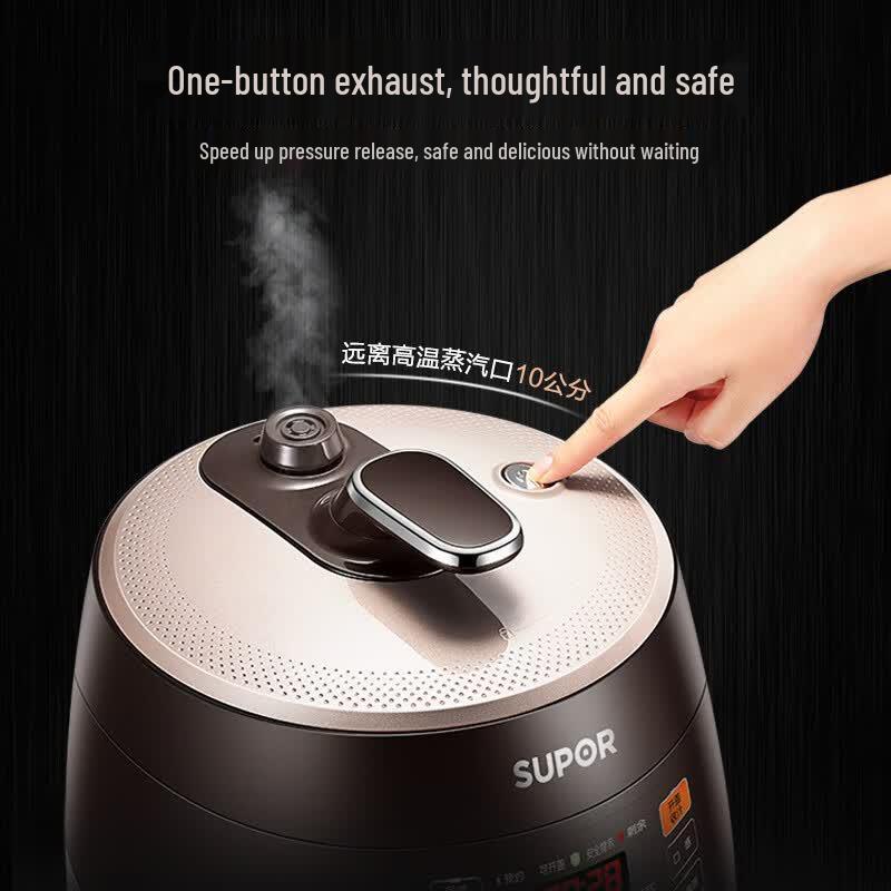 SUPOR 5L Electric Pressure Cooker with Double Inner Pot CN plug (adapter included)