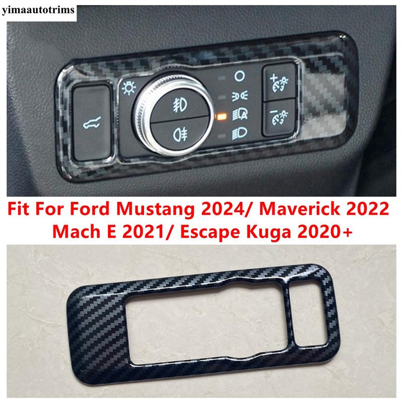 Head Light Switch Button Panel Cover Trim Accessories For Ford Mustang 2024 Maverick  Mach E  Escape Kuga  - 2025