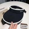 Sunscreen Cap Double-sided Ice Silk Women's Summer Empty Top Outdoor Large Brim Foldable Face Visor