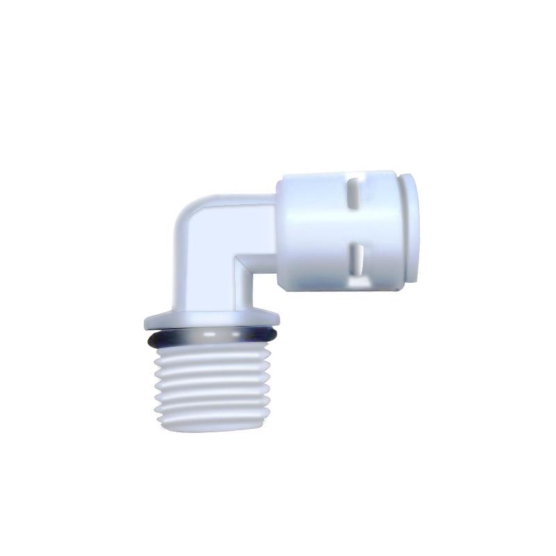 2-Point Quick Connect Water Purifier Elbow & Straight Male Thread PE Pipe Connector