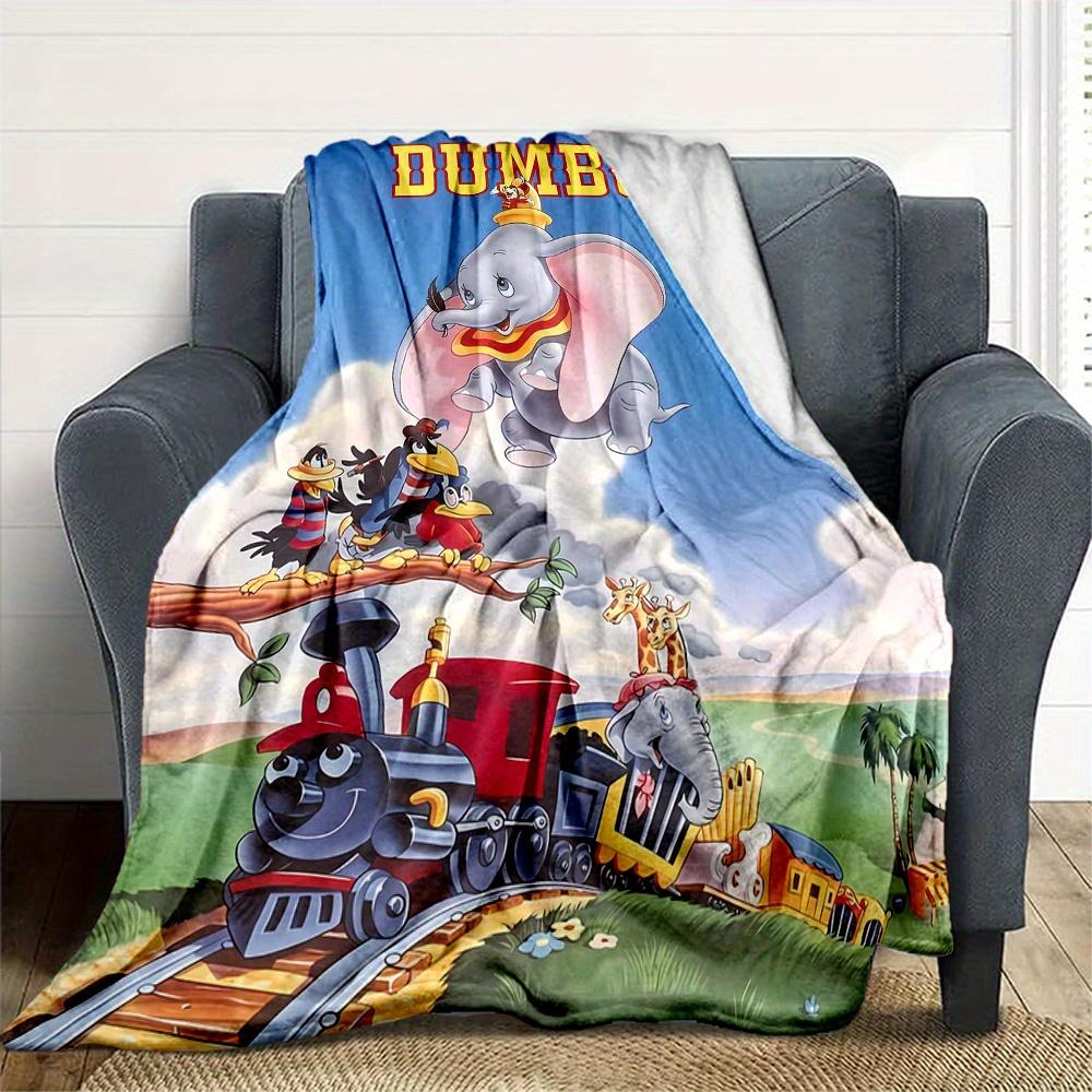 1pc, Disney Cute Dumbo Themed Blanket Seasonal Home Decorative Throw Blanket, Living Room, Travel, Camping, Car Blankets