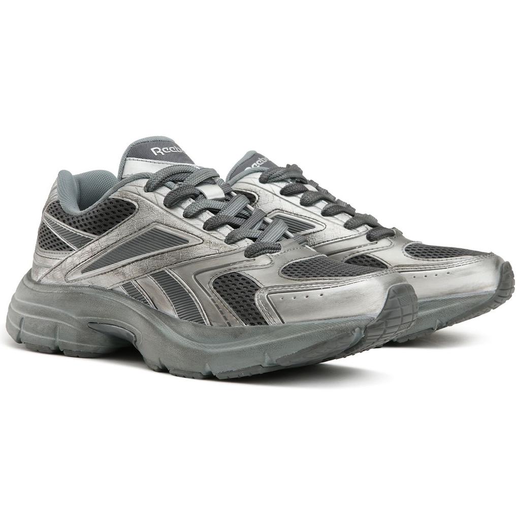 Reebok Premier Road 2.0 Fashion Trend Comfortable Versatile Retro Distressed Low-Top Running Shoes Unisex Sneaker Black Silver 25SRC915U1GH1