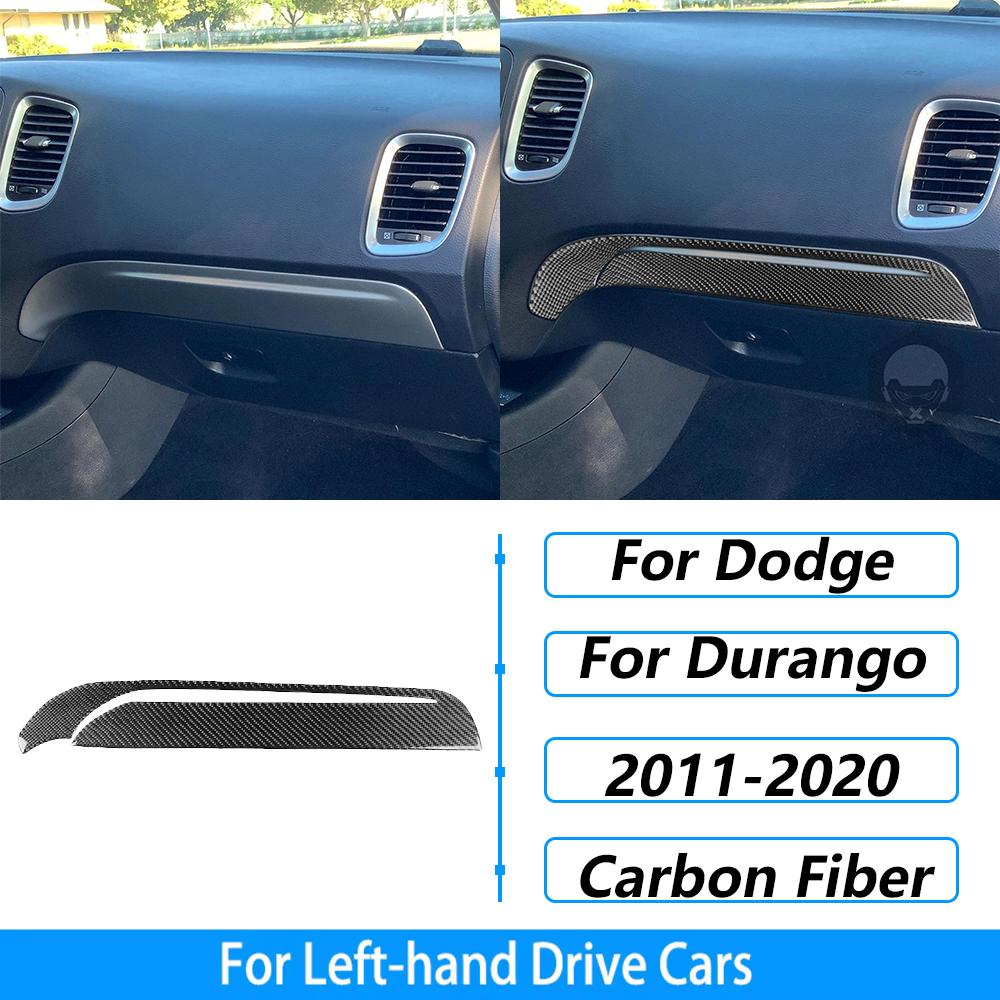 For Dodge Durango 2011-2020 Carbon Fiber Center Console Gear Shift Air Outlet AC CD Window Lift Trim Set Car Accessories Sticker