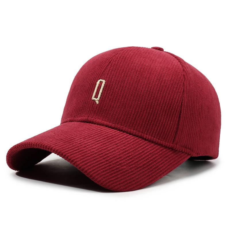 Autumn Winter Corduroy Baseball Cap Women Retro Cap Men Outdoor Hard Top Cap