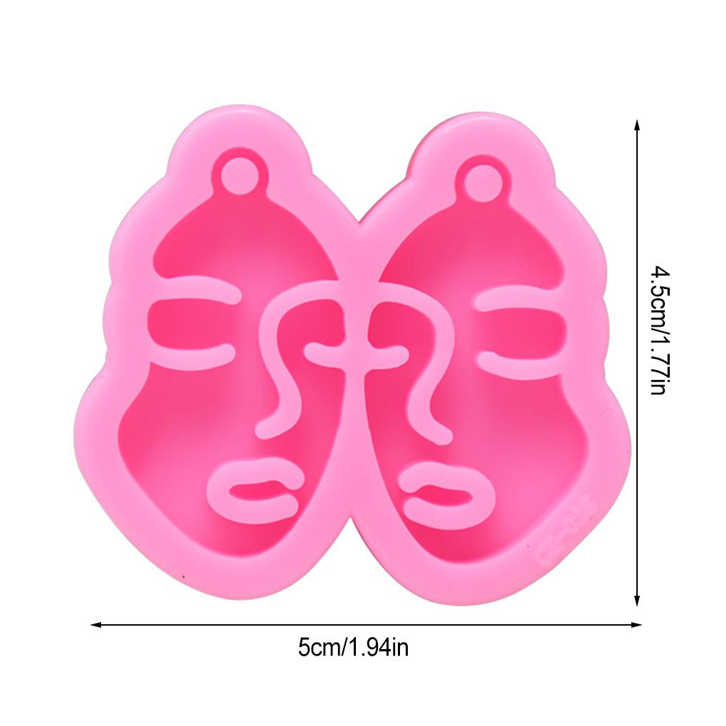 Silicone Molds Girl Face Shape Keychain Decoration Jewelry Accessories Pendant Making Tool Handicraft Casting Mould Girls Female