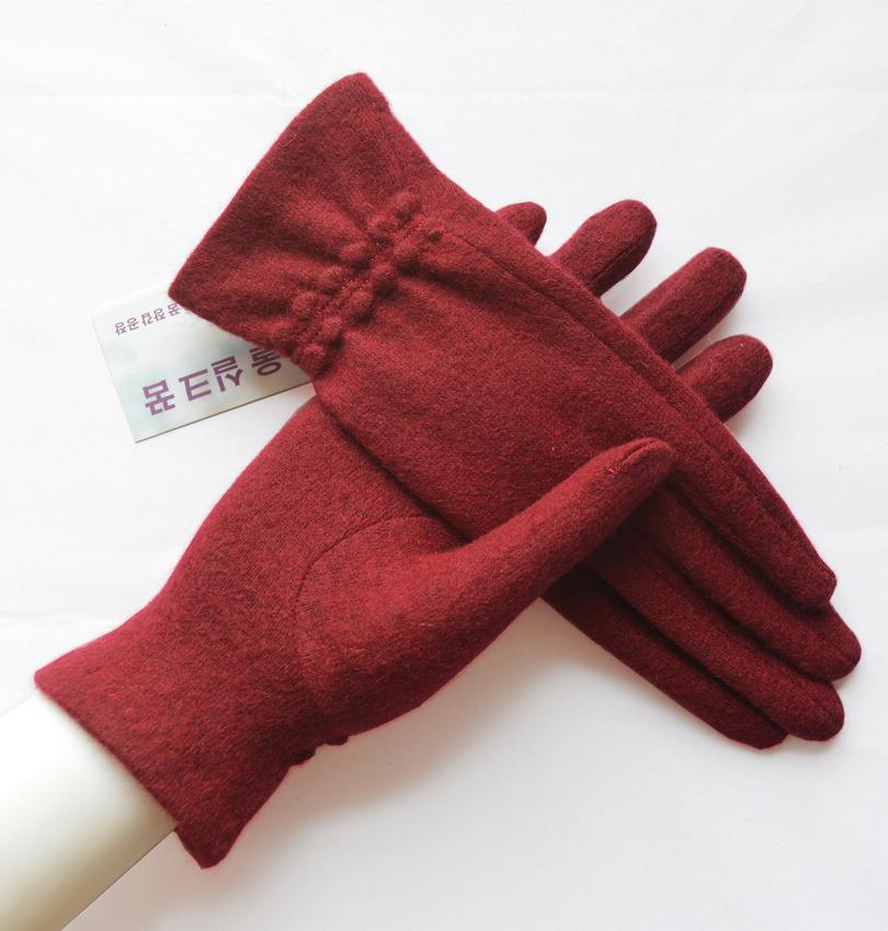 [BYSIFA] Winter Cashmere Wool Gloves Women New Soft Elegant Mittens Gloves Top Grade Thick Warm Touch Screen Ladies Gray Gloves