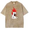 Angry Cat Cool Silly Cat Meme T-Shirt Stylish Top Men Women Short Sleeve Oversized T-shirts Summer Sport Loose T Shirt