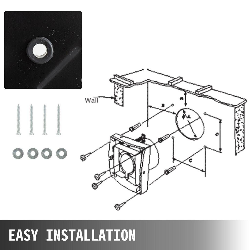 Industrial Ventilation Extractor Metal Axial Exhaust 250MM/10 Inch Air Puller Fan (250MM/10 Inch)