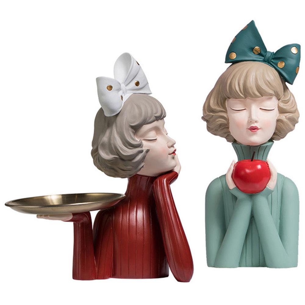 Harz Mädchen Kunst Wohndekor Dekoration Zimmer Figuren Für Innen Schreibtischzubehör Kawaii Statue Skulpturen Nordisch Wohnen