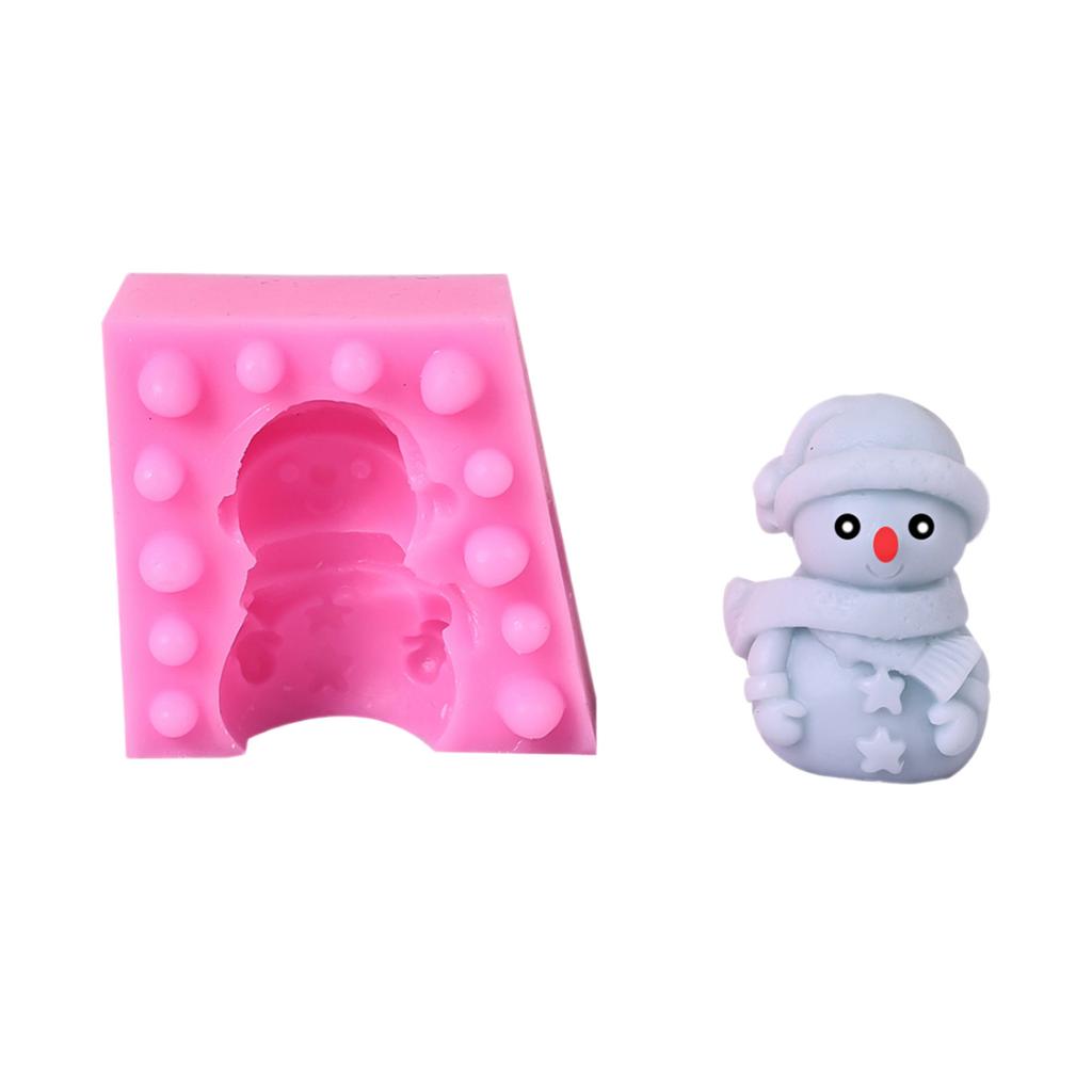 Christmas Snowman Silicone Molds for Candle Soap Christmas Decoration Plaster Ornaments Christmas Present Epoxy Resin