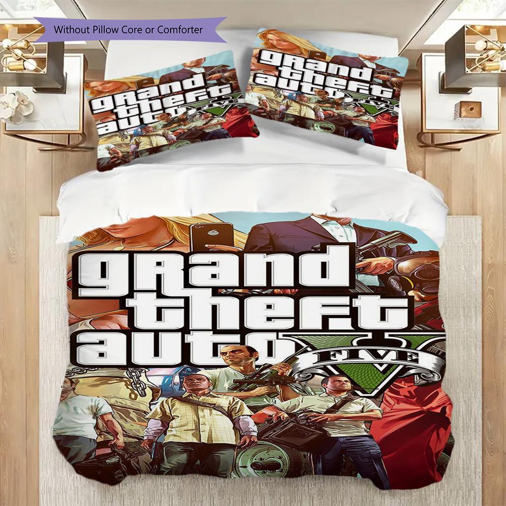 Grand Theft Auto V Urban Chaos Bedding 1 Duvet Cover 2 Pillowcase Without Core Duvet Cover And Pillowcase Bedding Set