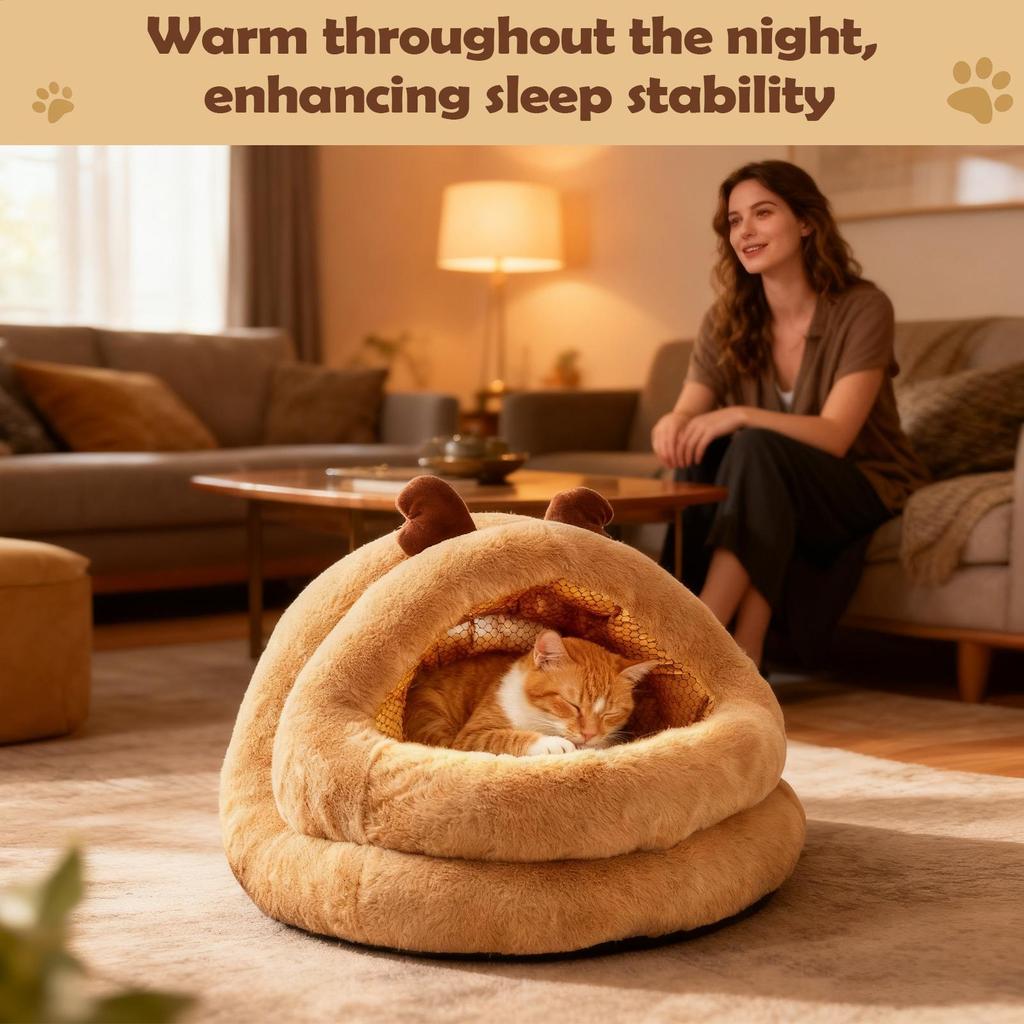 Christmas Pet House Washable Cold Weather Christmas Pet Indoor House For Cat For Small Medium Large Breeds Living Room Bedroom