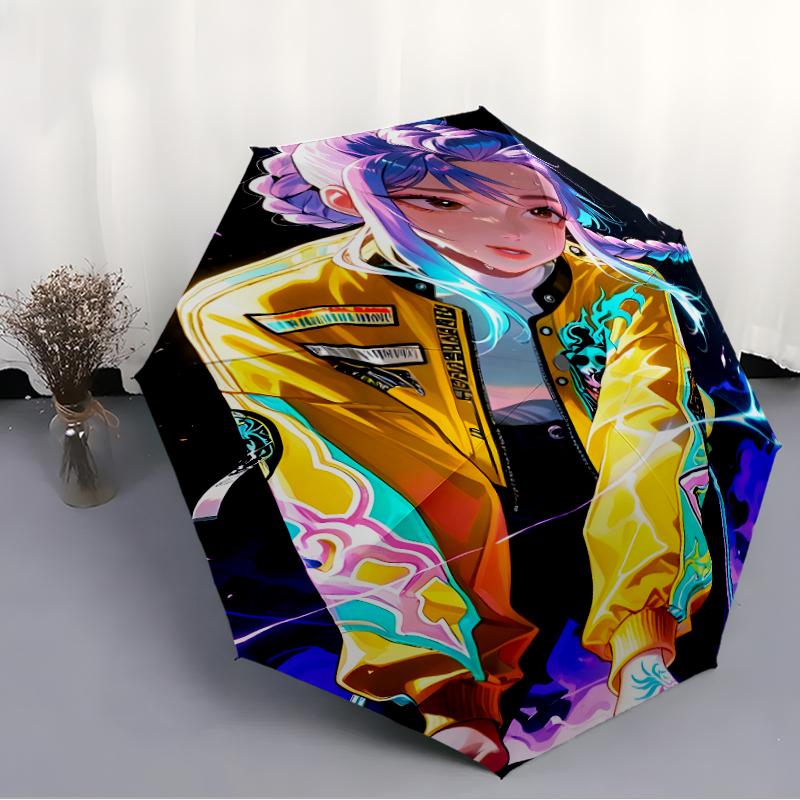 1pc KPop Demon Hunters RUMI2 Umbrella, Sun Protection, And UV Shielding. It Has Eight Sturdy Ribs for Outdoor Use And Perfect Gift