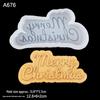 Merry & Happy Christmas Greeting Card Silicone Mold for Handmade Soap and Scented Candle