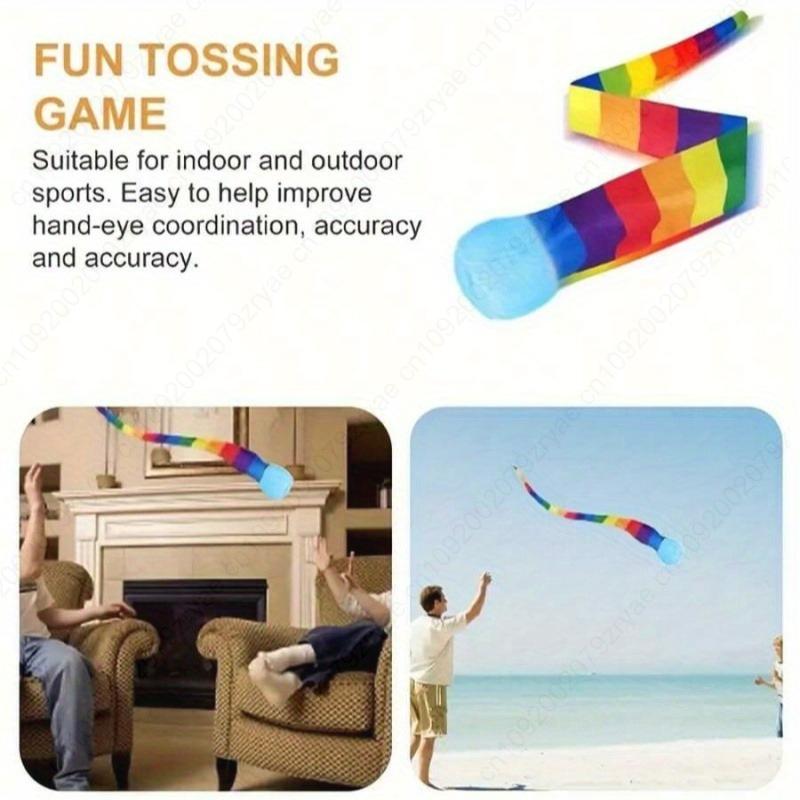 Non-Toxic 1/3Pcs Soft Rainbow Sandbag Toy - Vibrant Double Buoy For Pool And Beach Entertainment The Perfect Christmas Gift For Age 14+