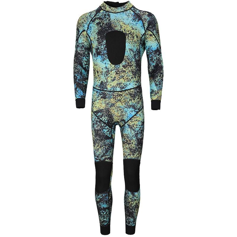 3mm Neoprene Wetsuit Diving Surfing Snorkeling Warmth Full Body Suit Unisex Camo Pattern