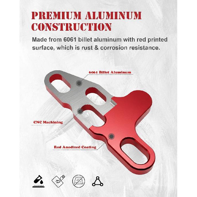 Oil Pump Alignment Tool Kit, Billet Aluminum Cam Swap Guiding Tool for Gen V LT1 LT4 LT5 L83 L86 L87 Engines (Red)