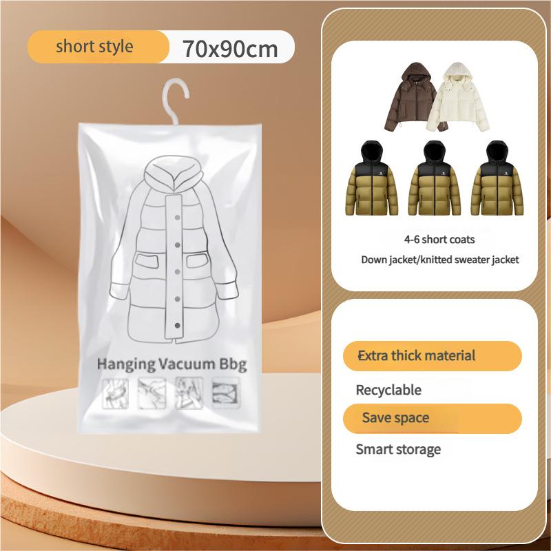1-5PCS thickened Hanging Vacuum Storage Bags for Coats Closet Organizer Vacuum Sealer BagsClothes Wardrobe Quilt Vacuum Pack 1PCS 4240₽