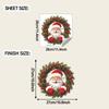 Cartoon Santa Ornament Wreath for Balcony Glass Window Home Decoration and Beautification Window Stickers