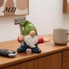Cute Lawn Decorations Funny Gnome Welcome Sign Ornament, Resin Faceless Statue, Pastoral Figurine Whimsical Garden Accents for Outdoor Porch