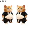 3D Fat Chai Dog Anti Collision Stickers DIY Cute Kitten Soft Silicone Self-Adhesive Stickers Children's Toy Birthday Gift