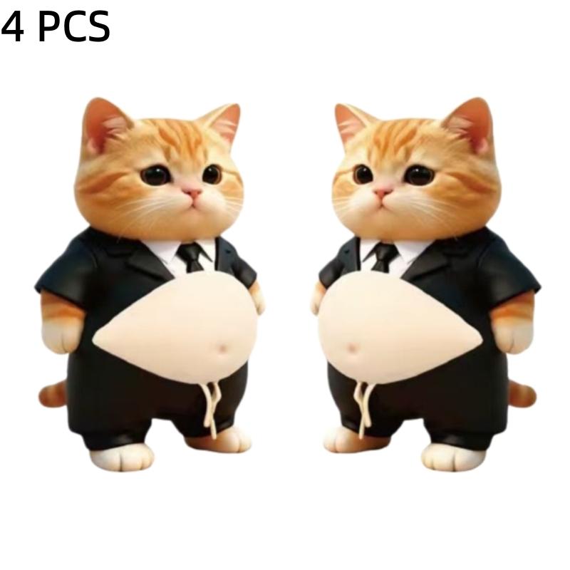 3D Fat Chai Dog Anti Collision Stickers DIY Cute Kitten Soft Silicone Self-Adhesive Stickers Children's Toy Birthday Gift