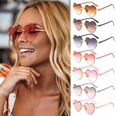 Fashion Eyewear Party Cosplay Shades Women Sun Glasses Love Heart Sunglasses Heart Sunglasses