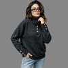 Dames Oversized Gebreide Trui Met Opstaande Kraag Effen Kleur Casual Pullover 2026 Herfst Winter