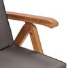 Garden Deck Chairs 2 pcs with Cushions Solid Teak Wood Grey