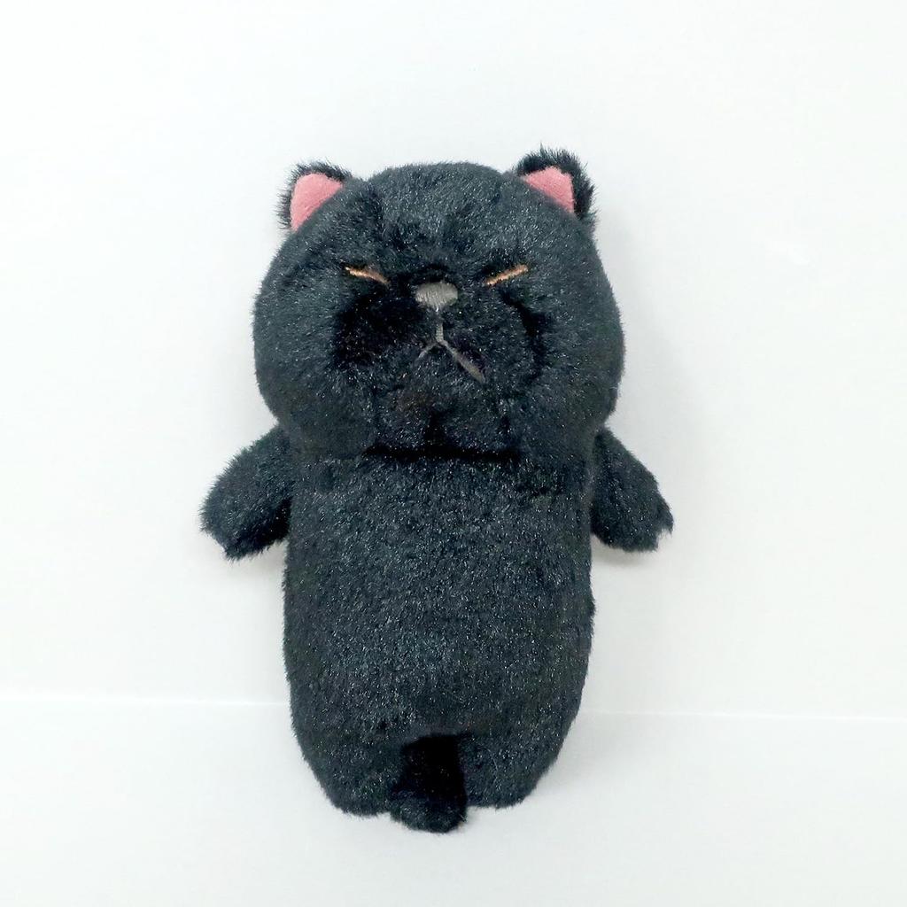 Naitou Design Sticky Stick Cat Black Stick Plush Magnet, 12.5cm In Length, for Ages 6 and Up.