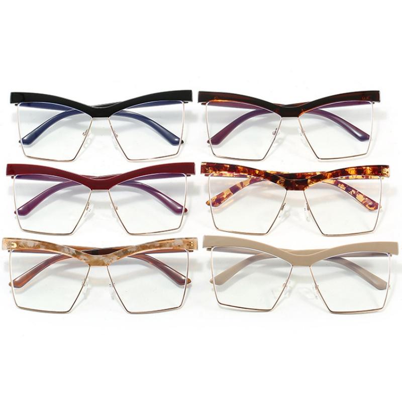 Women's glasses, cat's eye large-frame square glasses.