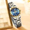 Stylish quartz watch for featuring a day and date round 30mm stainless diamond and water resistance women's commuting, calendar, display, face,