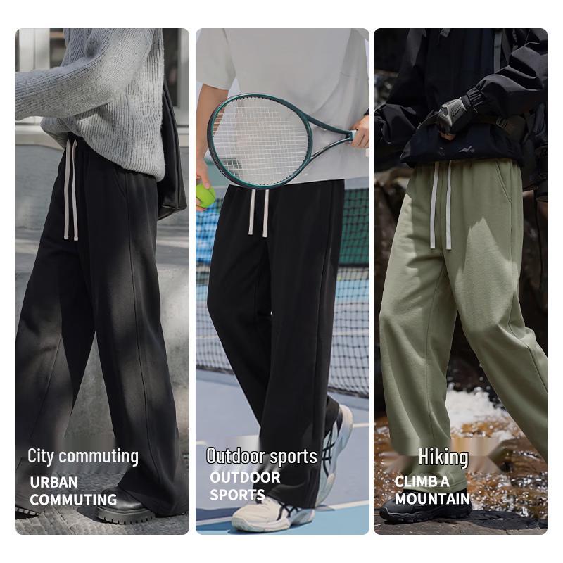 Jeanswest Men's American Retro Wide-Leg Casual Sweatpants