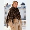 Vintage Leopard Print Scarf, Stretchy 70 to 200cm Long Fashion Scarves for Women, Retro Animal Pattern Wrap Shawl, Soft Warm Accessory