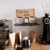 Süße Kaffeetasse mit Spruch Wandaufkleber für Café-Hintergrunddekoration Selbstklebend Abnehmbare Aufkleber