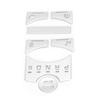 7pcs Central Control Gear Shift Panel Button Cover Sticker Silver Replacement for Jaguar XF 2012‑2015